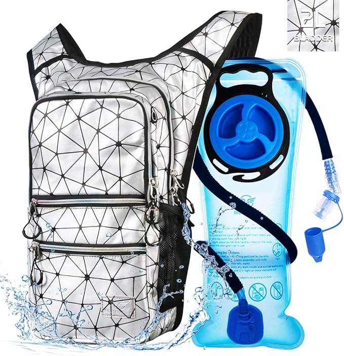 Hydration Backpack Pack, Water Backpack 20L Capacities Included 2L Hydration Bladder, Festival Essential - Rave Hydration Pack Hydropack Hydro for Hiking, Festival Gear