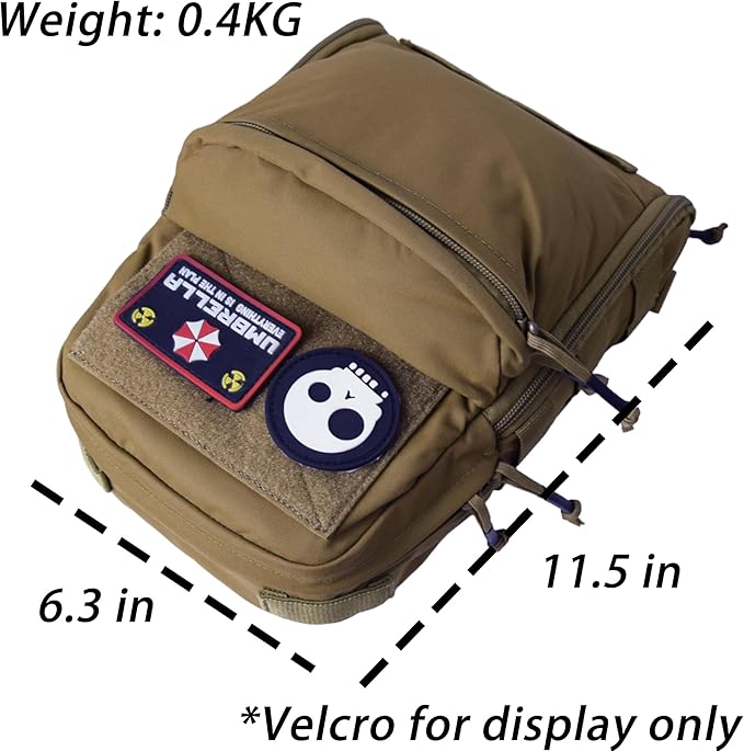Tactical Hydration Backpack for 2L Hydration Bladder, Lightweight Hydration Backpack MOLLE Water Carrier for 2L Hydration Bladder Reservoir Pack for Hiking Biking Running Climbing