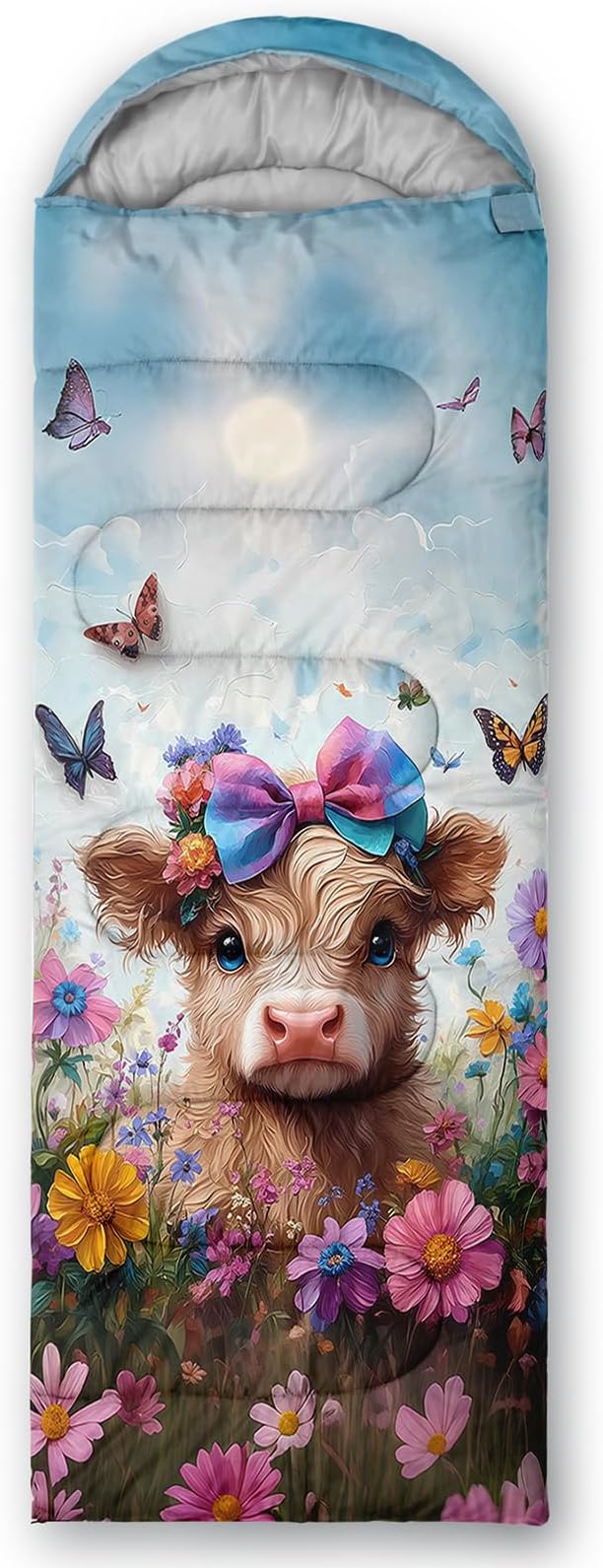 AILONEN Outer Space Astronaut Camping Sleeping Bags,Lightweight & Waterproof,3 Season Warm & Cool Weather,Cartoon Sleeping Bags for Kids,Boys Girls Travelling,Outdoors