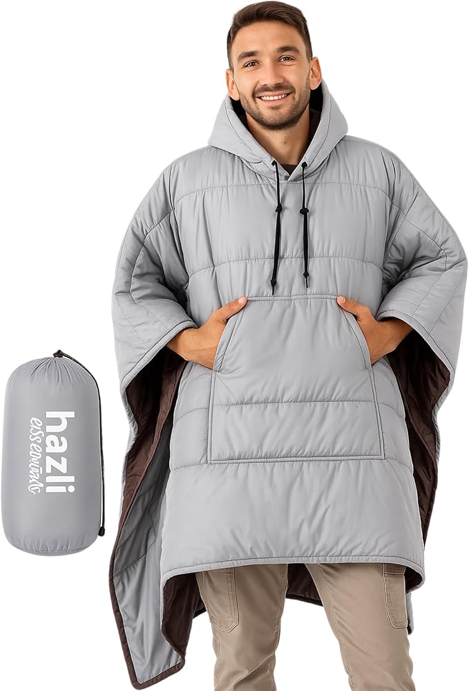 hazli Warm Camping Blanket - Stadium Blanket, Wearable Sleeping Bag Adult, Stadium Sack, Stadium Blankets for Cold Weather, Outdoor Sports Mom Essentials, Stadium Sak, Outdoor Blanket for Sports