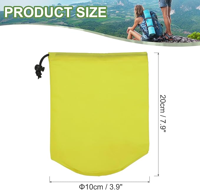 PATIKIL Stuff Sack, Waterproof Outdoor Storage Sack Portable Drawstring Dust Flap Bag Lightweight Sleeping Bag for Camping Hiking Backpacking