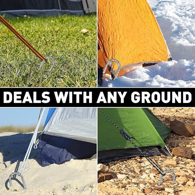 Tent Pegs Heavy Duty Extra Strong Galvanized Tent Stakes 12 inch Steel Tent Pegs for Garden Fence Sand