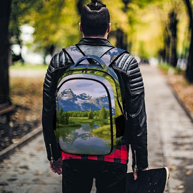 MUSM National Park Backpack Anti Theft Laptop Backpacks Large Classical Travel Backpack Computer Bag Lightweight Hiking Back Pack Water Resistant Daypack Gift for Men & Women