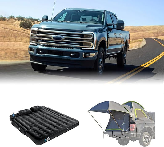 JOYTUTUS Awning Truck Tent 6.5ft+JOYTUTUS Truck Bed Air Mattress for 6-6.5Ft