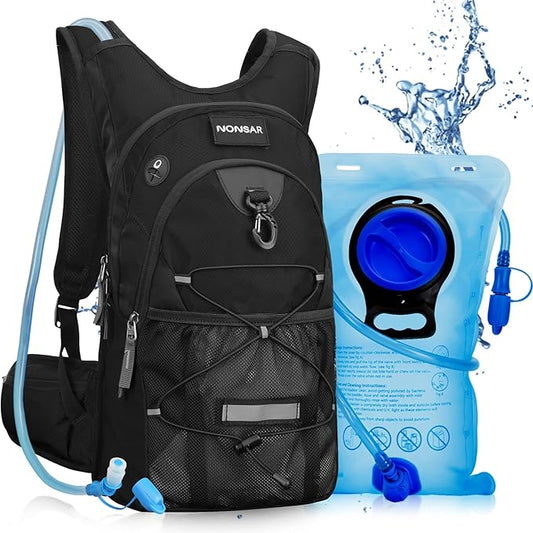 NONSAR Hydration Backpack, Hiking Backpack with 3L Water Bladder, Insulated Water Backpack for Women, Men, Kids, Keep Liquids Cool Up to 5 Hours, Daypack for Hiking, Running, Climbing, Cycling