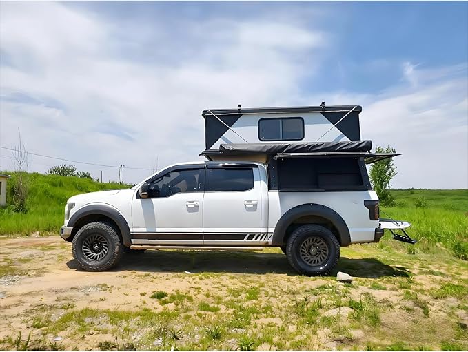 Truck Bed Tent for Pickup Trucks, Foldable Waterproof Truck Tent with Tailgate Cover, Portable Pop Up Tent for Camping Outdoor Travel