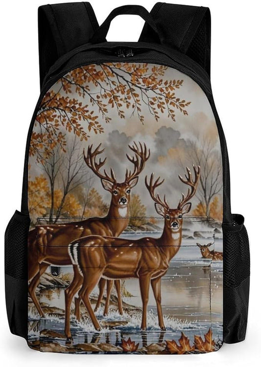 Rucksacks Lightweight Multipurpose Anti-Theft Tree Camouflage Deer Shoulder Bag Big Capacity Traveling Camping Backpack With Side Pockets