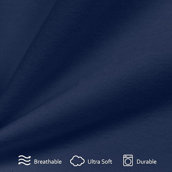 Cot Sheets 31" x 75"(Sheet Only), Cot Fitted Sheet Ultra Soft and Breathable Snug Fit for Narrow Twin Mattress/RVs Bunk/Guest Beds/Army Cots/Trifold Mattress/Travel Size Mattress Navy