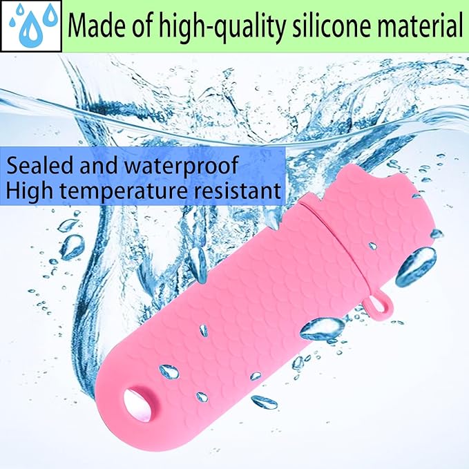 5 Pcs Waterproof Lighter Case Cover Holder for BIC Regular Lighters Sleeve Type J6 Outdoor Survival Multipurpose Seal Lighter Pouchfor Hiking and Camping (Pink, 5)