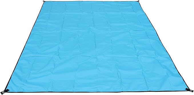 WoneNice 10x10 FT Waterproof Camping Tarp, Lightweight UV Protection Camping Cover for Tents, Beach, Picnics, Car and Adventure, Sky Blue