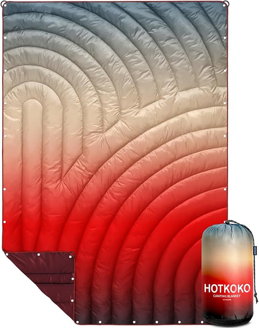 Camping Blanket,Puffy Lightweight Outdoor Blanket for Traveling, Stadium, Hiking, Picnics