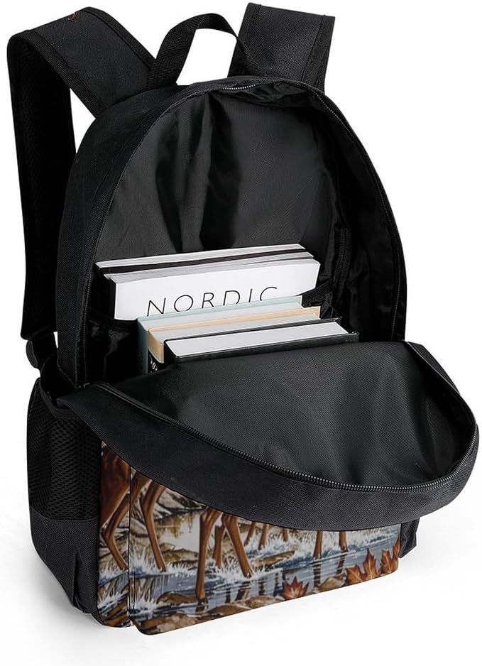 Rucksacks Lightweight Multipurpose Anti-Theft Tree Camouflage Deer Shoulder Bag Big Capacity Traveling Camping Backpack With Side Pockets