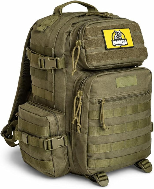 Tactical Backpack 25L Military MOLLE Assault Pack – Waterproof EDC Backpack for Hiking, Camping, Travel & Survival Gear, Bug Out Bag (Army Green/Olive Drab)