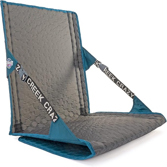 Crazy Creek HEX 2.0 PowerLounger for Day Hiking & Backpacking Trips, 250 LBS Weight Capacity, Adjustable Straps, Compact Design, Water-Resistant, Aleutian Blue/Slate