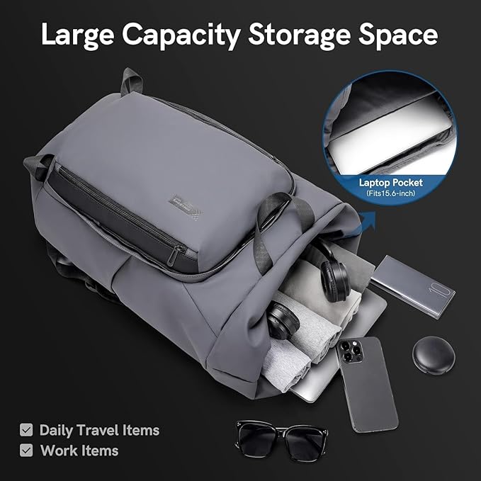 Kingsons Travel Backpack for Men Women Carry on Backpack Waterproof Lightweight Hiking Backpacks with Multi-Pockets, Large Capacity Casual Daypack 15.6inch Laptop Backpacks for Travel Business Flight