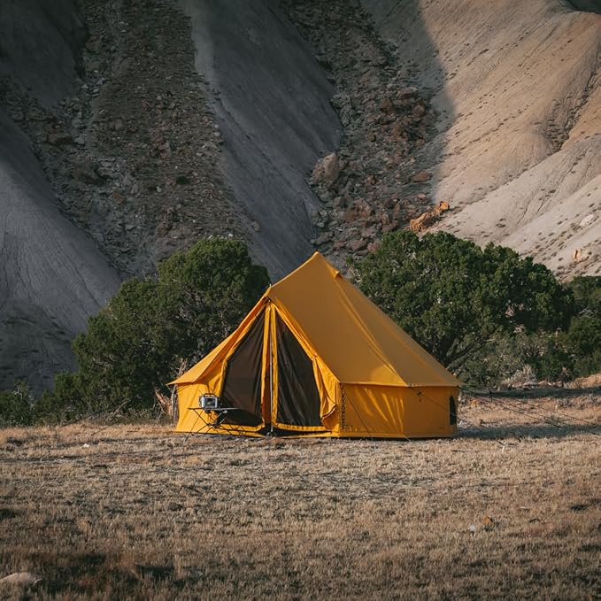 WHITEDUCK Regatta Canvas Bell Tent - w/StoveJack, Waterproof, 4 Season Luxury Camping and Glamping Yurt Tent Outdoor