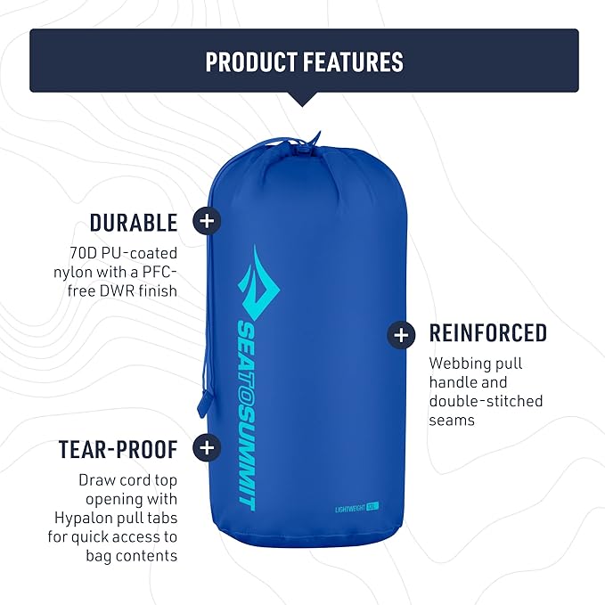 Sea to Summit Lightweight Stuff Sack, Durable Outdoor and Travel Storage