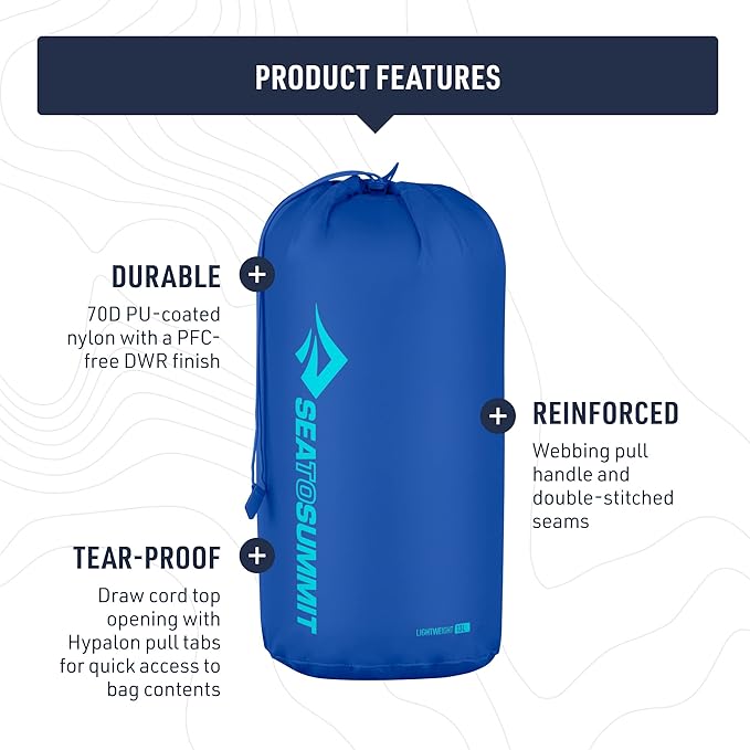 Sea to Summit Lightweight Stuff Sack, Durable Outdoor and Travel Storage