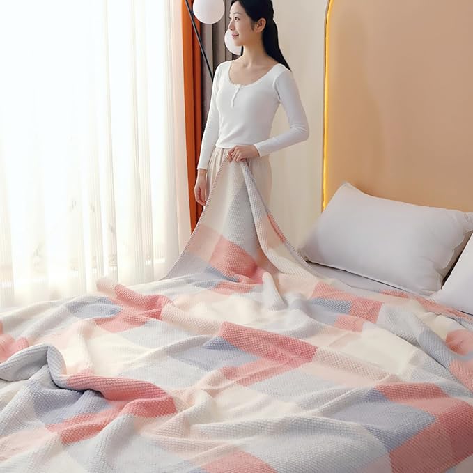 UKELER Boho Sherpa Fleece Blanket 80'' × 90'', Ultra Soft Aztec Queen Blanket for All Season, Cozy, Plush, Bohemian Throw Blanket for Bed/Couch/Sofa/Office/Camping