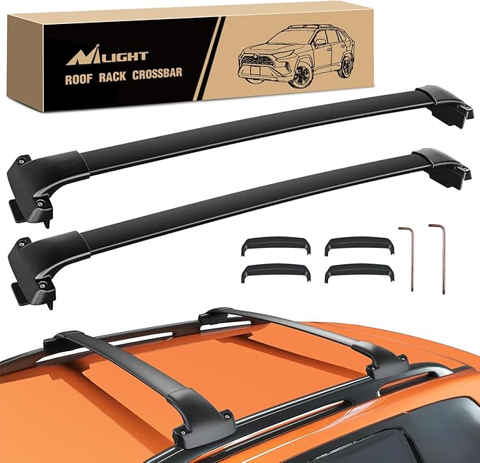 Nilight Roof Rack Cross Bars Fit for Subaru Crosstrek 2018-2023 & Impreza 2017 18 19 20 21 22 2023 Aluminum Rails Crossbars with Rubber Pad for Rooftop Cargo Carrier Kayak (Only Fit Raised Side Rails)
