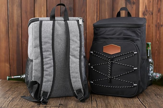 Waterproof Insulated Cooler Backpack for Men & Women, Leak Proof Insulated Cooler Backpack for Camping, Beach, Fishing, Picnic, Travel, Foldable Environmental Insulate Bag (Black)