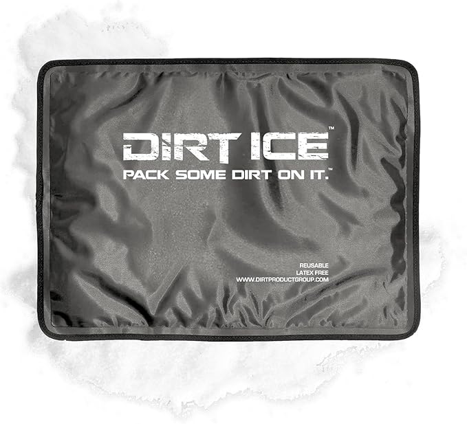 Dirt Ice - Gel Ice Pack - Small - 11.5"x7.5" - Ice Packs for Injuries Reusable - Swelling, Bruising & Sore Muscles - Pain Relief - Shoulder, Neck, Back, Elbow, Foot & Knee Ice Pack Wrap - Cold Pack