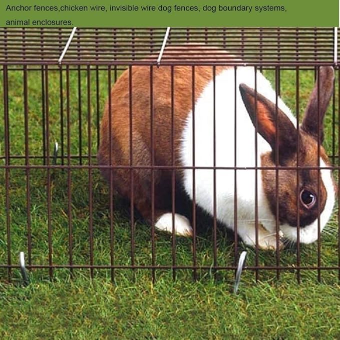 AAGUT 50 Pack 12 Inch Galvanized Garden Landscape Staples Stakes,Garden Staple U-Shaped Pins, Landscaping Staples for Sod Anchoring Landscape Fabric Irrigation Tubing