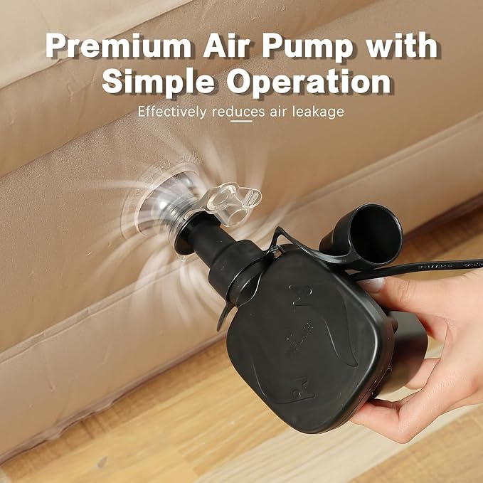 Twin Air Mattress with Fast Inflation Pump, Air Mattress - Leak-Free & Odorless Inflatable Bed for Travel and Guests, Supports up to 650 lbs - Ideal for Camping and Home, 16" Height