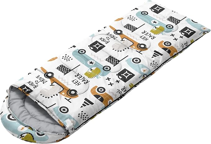 Kids Sleeping Bag for Boys and Girls,Monster Alien Print-Lightweight Warm Portable Outdoor Indoor-Waterproof Cold Weather Resistant Sleeping Bag for Camping Hiking