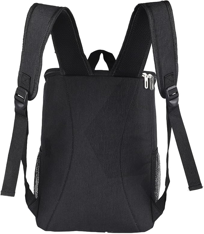 Insulated Backpack Cooler, Black Backpack Cooler Three Layer Temperature Lock Oxford Cloth for Picnic