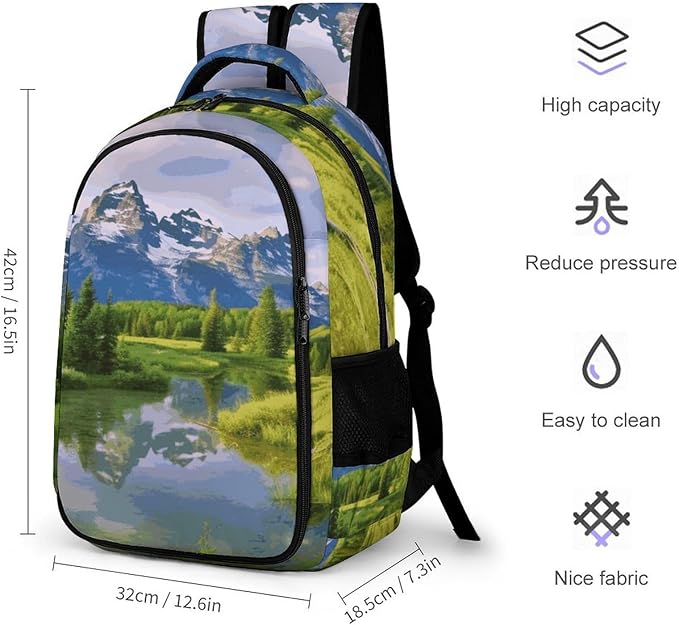 MUSM National Park Backpack Anti Theft Laptop Backpacks Large Classical Travel Backpack Computer Bag Lightweight Hiking Back Pack Water Resistant Daypack Gift for Men & Women