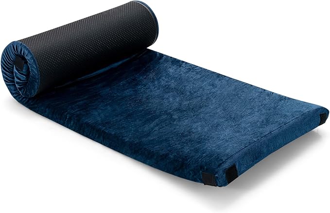 Giantex 72" Memory Foam Camping Mattress, Foldable Floor Guest Bed for Sleepover, Portable Camping Sleeping Mat with Waterproof Cover & Travel Bag, Roll Up Mattress Sleeping Pad for Backpacking, Car Traveling and Hiking