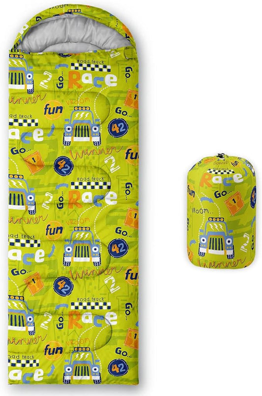 Kids Sleeping Bag for Boys and Girls,Monster Alien Print-Lightweight Warm Portable Outdoor Indoor-Waterproof Cold Weather Resistant Sleeping Bag for Camping Hiking