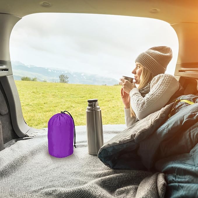 PATIKIL Stuff Sack, Waterproof Outdoor Storage Sack Portable Drawstring Dust Flap Bag for Backpacking