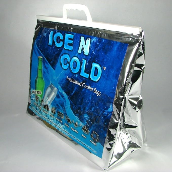 Insulated Picnic/Shopping Cooler Bags (Pack of Ten) for Groceries, Camping, Hiking, Beach, Travel | Lightweight Soft Collapsible | Large Capacity Hold 35lbs