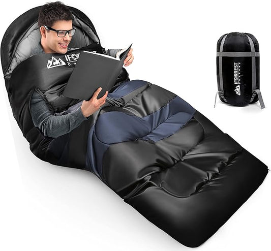 IFORREST Sleeping Bag - Single-Person Cold Weather Camping Sleep Bag for Adults and Teens - XXL 33in/ 40" - Extra-Wide & Warm for Big & Tall - All-Season Comfort