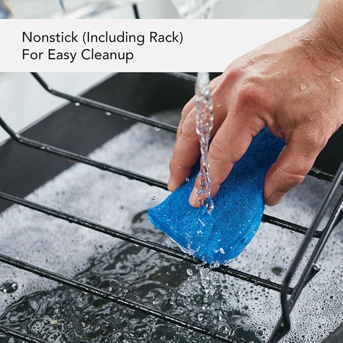 KitchenAid Hard Anodized Roasting Pan/Roaster with Removable Rack, 13 Inch x 15.75 Inch - Matte Black