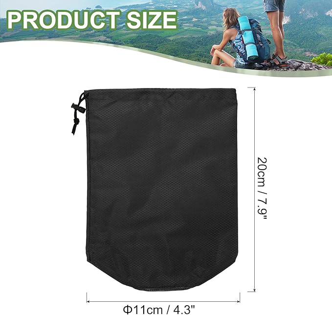PATIKIL Stuff Sack, Waterproof Outdoor Storage Sack Portable Drawstring Dust Flap Bags Lightweight Sleeping Bag for Camping Hiking Backpacking