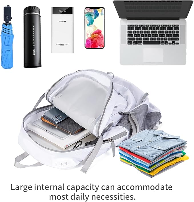 NODLAND Lightweight Backpack, Travel 40L Foldable Water-Resistant Daypack, Hiking Outdoor Camping Rucksack for Men Women