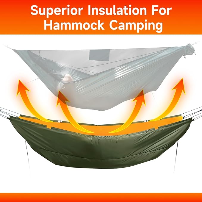 Hammock Underquilt for Camping Hammock, Warm Insulation Ultralight 4 Season Under Quilt for Hammocks, Portable for Hiking, Backpacking