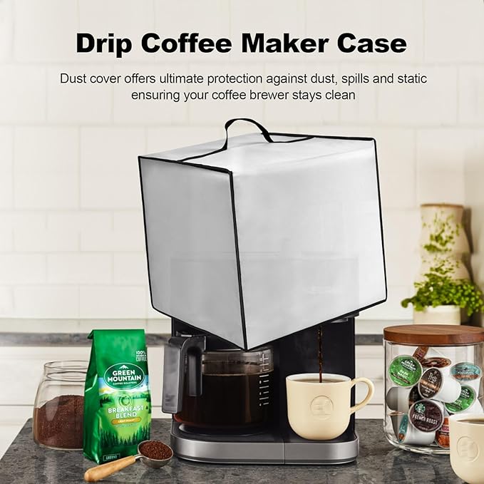 Cold Brew Coffee Maker Cover Drip Coffee Maker Lid Waterproof Antistatic Nylon Case for K-Duo Gen2/K-Cup Gen1 Hot & Iced Single Serve & Carafe Coffee Make 72oz