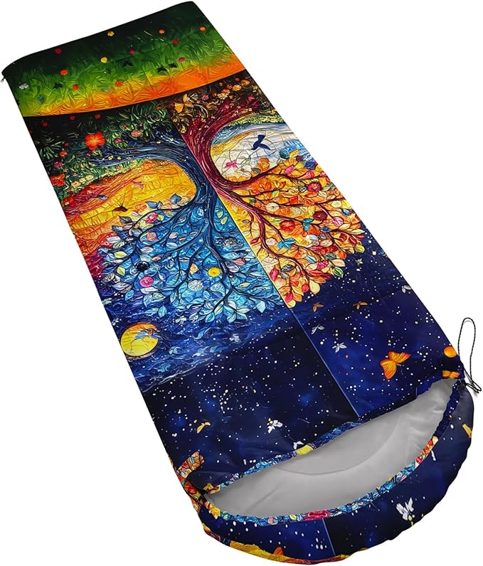 AILONEN Girls Pink Camping Sleeping Bags,Lightweight & Waterproof,3 Season Warm & Cool Weather,Cute Bow Duck Print Sleeping Bags for Kids,Girls,Adults Travelling,Outdoors