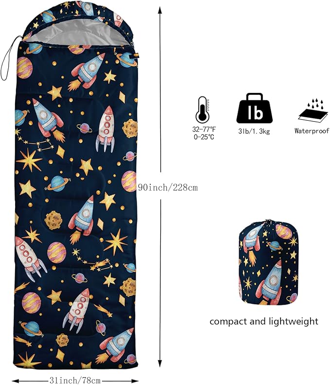 QOOMO Camping Sleeping Bags,3 Season Warm & Cool Weather,Lightweight,Waterproof Sleeping Bags for Adults & Kids,Traveling,and Outdoors,Camping Gear Equipment