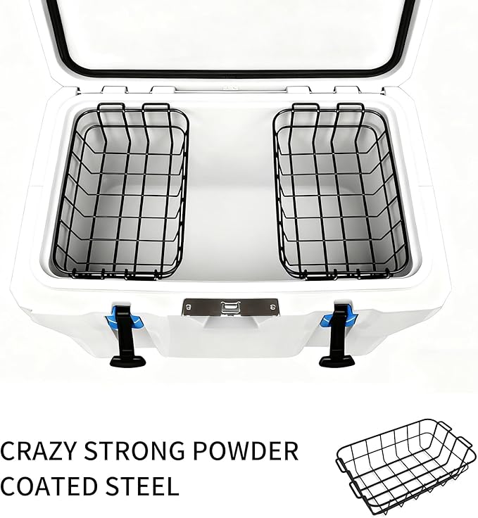 14.45" Cooler Basket,Cooler Basket Compatible with Lifetime 77 Qt, 115 Qt, Ozark Trail 73 Quart Ice Chest, Coolers Accessories for Lifetime and Ozark Trail - Keep Food Dry & Organized.(2-Pack)