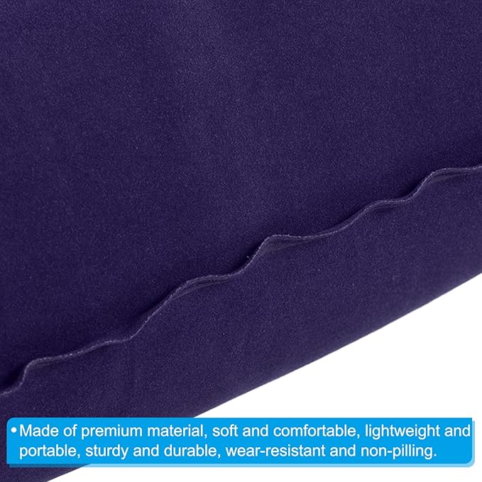 PATIKIL Inflatable Pillow, 3 Pack Squared Ultralight Camping Travel Pillow Desk Rest Neck Support for Hiking Backpacking Office, Dark Purple