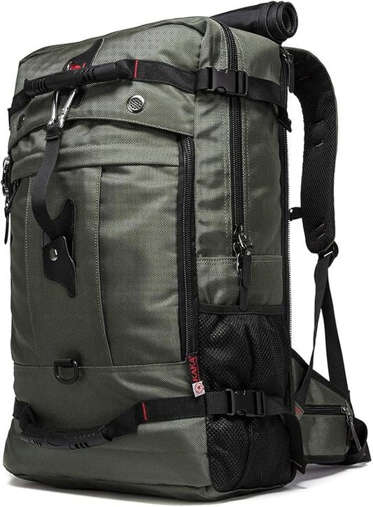 KAKA Travel Backpack, Carry On Backpack Durable Convertible Duffle Bag Fit for 15.6 Inch Laptop for Men and Women(Medium 35L)
