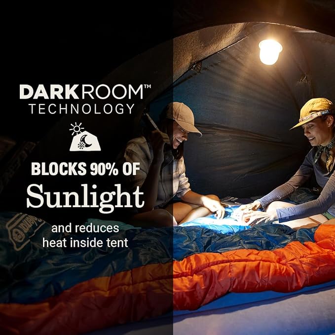 Coleman Skydome Dark Room Camping Tent with Screen Porch & 5-Minute Setup, Weatherproof 4/6 Person Tent Blocks 90% of Sunlight, Rainfly & Carry Bag Included, Made of PFAS-Free Materials