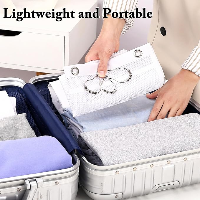 Mesh Shower Caddy Hanging, Quick-Drying Shower Organizer with 7 Pockets, Portable Bathroom Organizers and Storage for Shampoo, Soap, Loofah, Travel, and Cruise Essentials