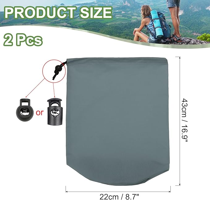 PATIKIL Stuff Sack, Waterproof Outdoor Storage Sack Portable Drawstring Dust Flap Bag Lightweight Sleeping Bag for Camping Hiking Travel