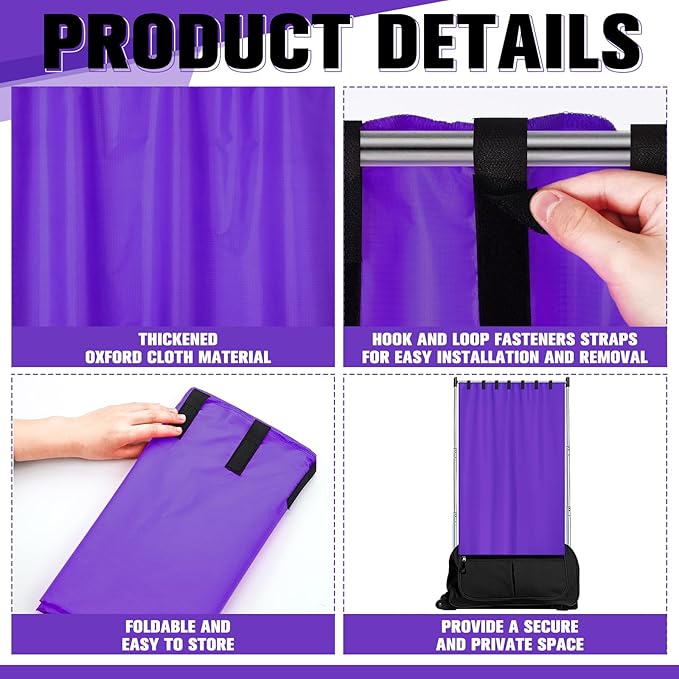 Privacy Curtain for Dance Bag Suitcase Portable Changing Room Privacy Curtain Without Rack Partition Screens for Dancer Backstage Accessories, Camping, Window Shades